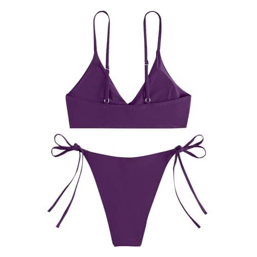 Cethrio Plus Size Sexy Backless Halter Bikini Sets