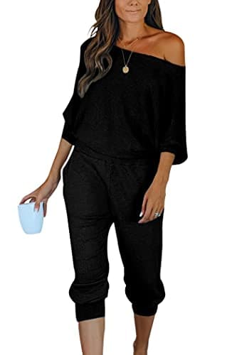 PRETTYGARDEN Women's 2-Piece Ribbed Pullover and Pants Set