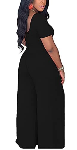 BFFBABY Women's Sexy Backless Crop Top & High Waist Wide Leg Pants Set