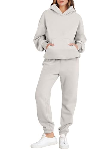 ANRABESS Women's Y2K Oversized Hoodie & Jogger Set Fall Lounge Sweatsuit