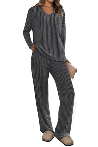 Women's Ribbed Knit Lounge Set