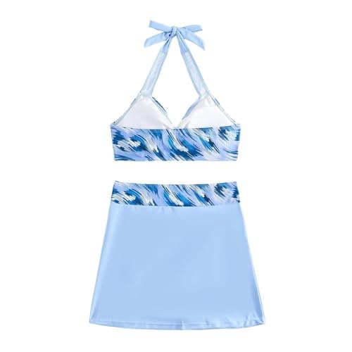 Cethrio Vintage Printed Plus Size Tankini and Boyshorts
