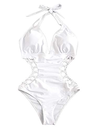 Women's Deep V Neck Cutout Monokini Swimsuit