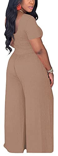 BFFBABY Women's Sexy Backless Crop Top & High Waist Wide Leg Pants Set