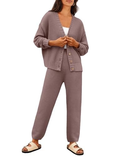LILLUSORY Women's Slouchy Cardigan Pants Set