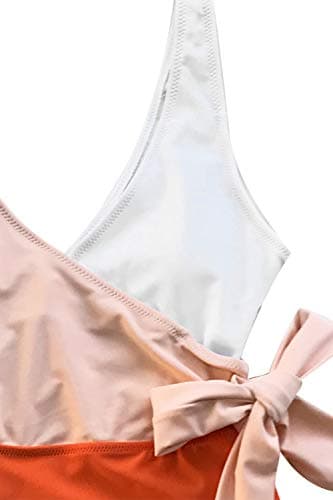 CUPSHE Women's Wrap Color Block One Piece Swimsuit