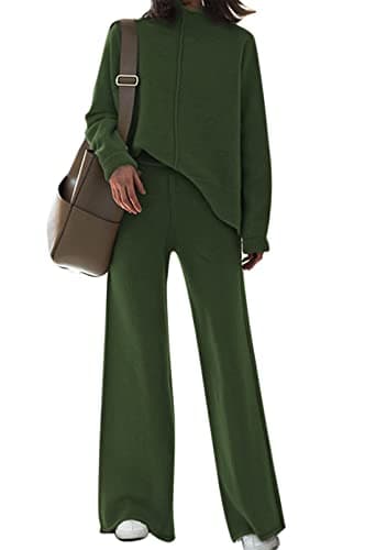 TOLENY Women's Lounge Pullover Sweater & Wide Leg Pants Tracksuit Outfits