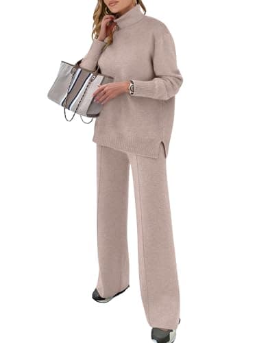 ANRABESS Women's 2-Piece Fall Lounge Sweater Set