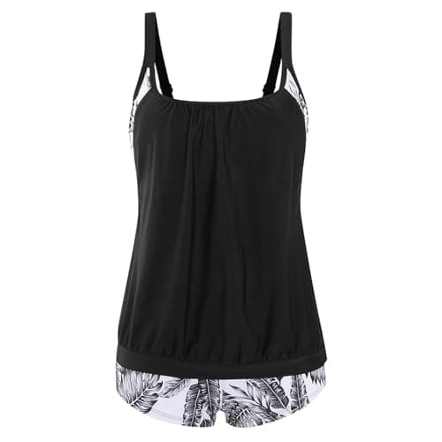 Cethrio Control Tankini Swimsuit for Women