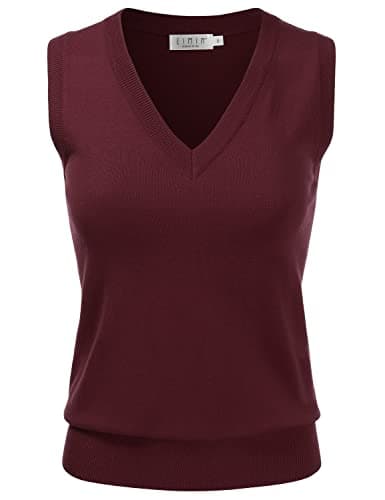 EIMIN Women's V-Neck Stretch Pullover Premium Sweater Vest Top (S-3X)