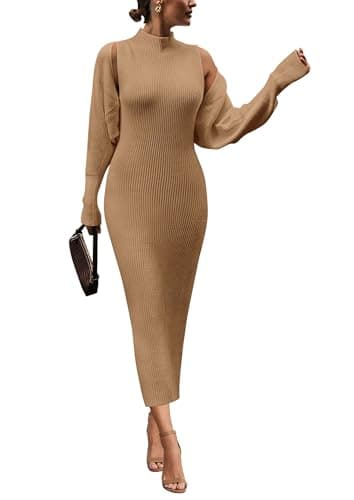 PRETTYGARDEN Women's Fall Bodycon Tank Sweater & Long Sleeve Cardigan Sets