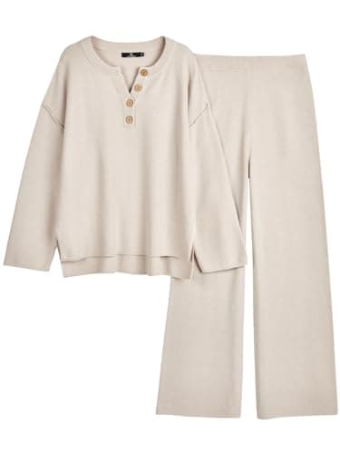 LILLUSORY Women's Oversized Slouchy 2-Piece Knit Lounge Set