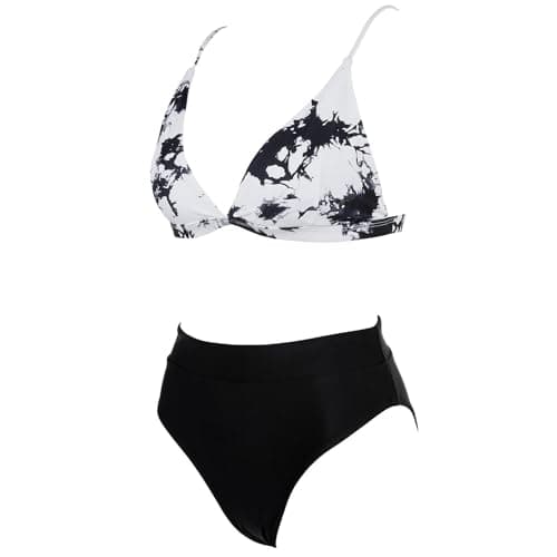 YNCSZEC Women's High-Waisted Spaghetti Strap Push-Up Bikini Swimsuit V-Neck Cheeky Two-Piece