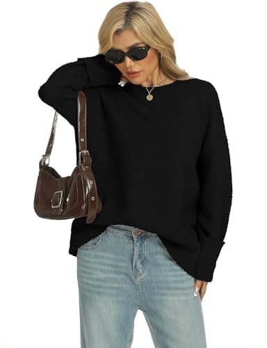 2025 Trendy Chunky Fuzzy Woman's Oversized Long Sleeve Sweater