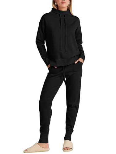 ANRABESS Women 2-Piece Cozy Turtleneck Sweater Set Pants 2024 Fall