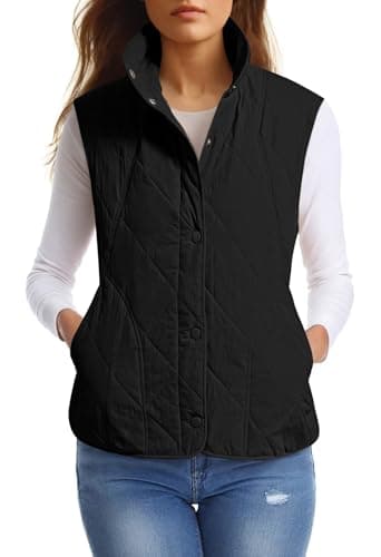 Women's Cropped Puffer Vest with Pockets
