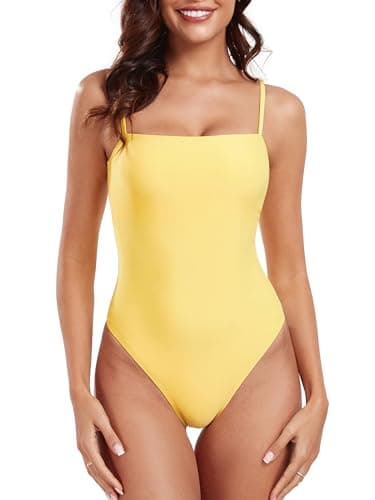 Women's Bandeau One Piece Swimsuits by RELLECIGA