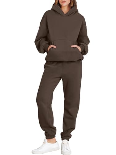 ANRABESS Women's Y2K Oversized Hoodie & Jogger Set Fall Lounge Sweatsuit