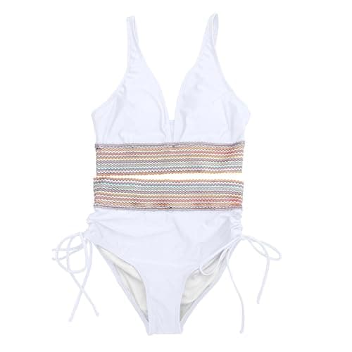 High-Waisted Tummy Control Color Block Bikini Sets Summer Swimwear