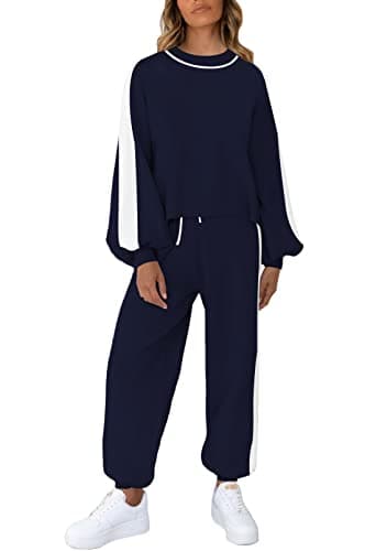 Women's 2-Piece Casual Knit Sweatsuit Loungewear Set