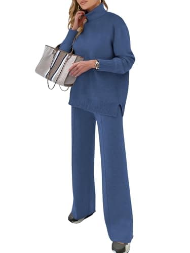 ANRABESS Women's 2-Piece Fall Lounge Sweater Set