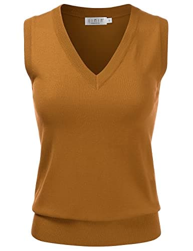 EIMIN Women's V-Neck Stretch Pullover Premium Sweater Vest Top (S-3X)