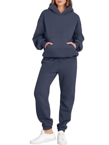 ANRABESS Women's Y2K Oversized Hoodie & Jogger Set Fall Lounge Sweatsuit
