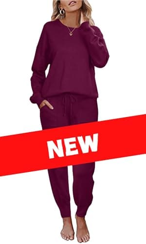Ekouaer Women's Long Sleeve Pajama Set with Pockets S-XXL