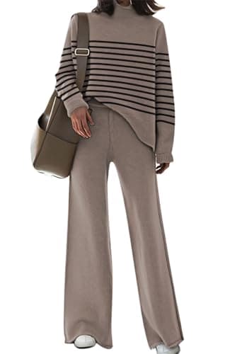 Women's 2-Piece Sweater and Wide Leg Pants Set