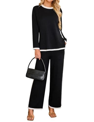 Blooming Jelly Womens 2 Piece Fall Travel Outfits Sweater Knit Matching Sets