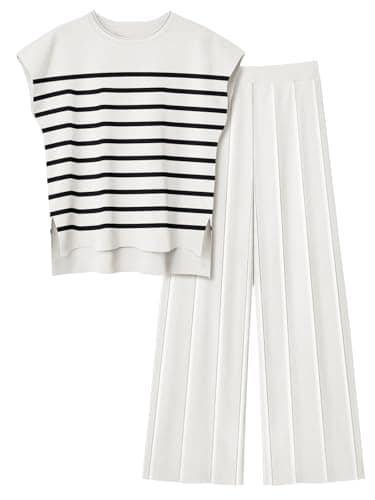 LILLUSORY Women's 2 Piece Spring Knit Tracksuit for Summer 2025
