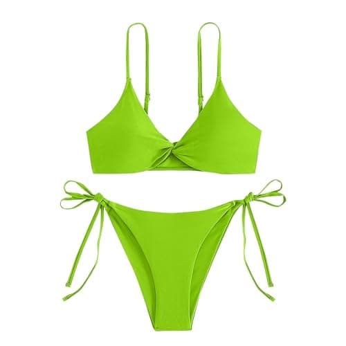 Cethrio Plus Size Sexy Backless Halter Bikini Sets