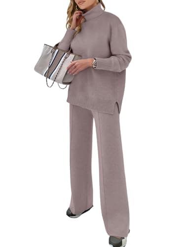 ANRABESS Women's 2-Piece Fall Lounge Sweater Set
