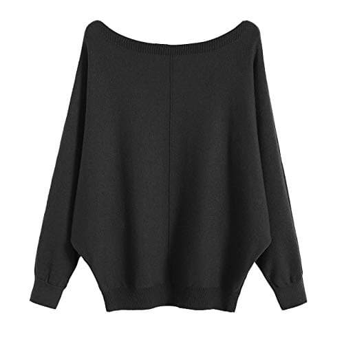 GABERLY Women's Boat Neck Batwing Dolman Knit Sweaters & Pullovers