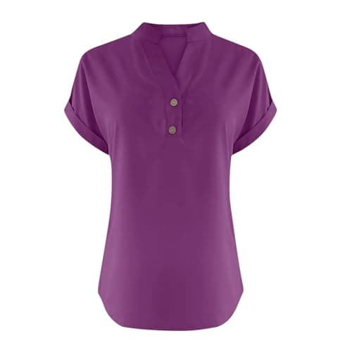 Lightweight Linen Shirts for Women Summer Casual Tops