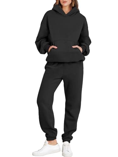 ANRABESS Women's Y2K Oversized Hoodie & Jogger Set Fall Lounge Sweatsuit