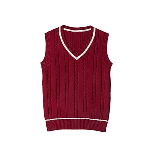 Jinghuiyue Women's Classic V-Neck Stripe Knit Sleeveless Top