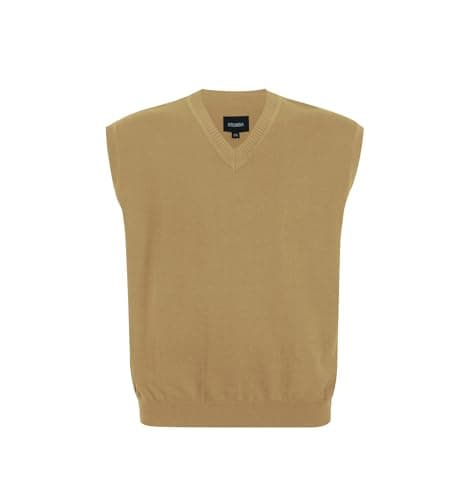Krumba Men's Plus Size Oversized Sweater Vest V-Neck