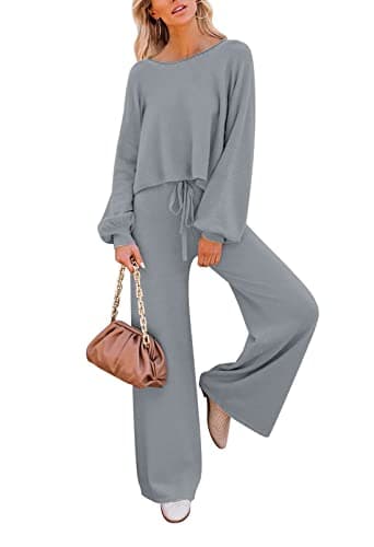 Women's 2-Piece Casual Knit Sweatsuit Loungewear Set