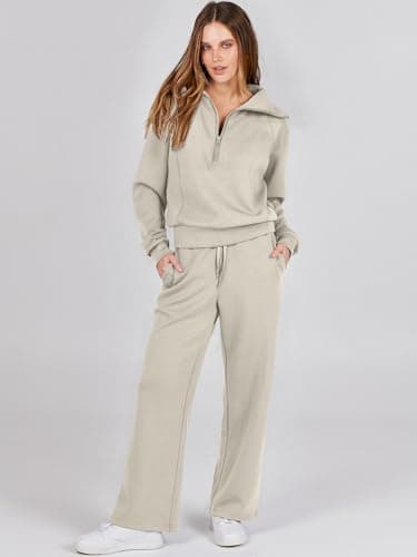 ANRABESS Women's Oversized Sweatshirt & Pants Fall Trendy Outfit 2025