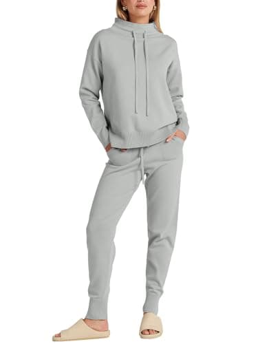 ANRABESS Women 2-Piece Cozy Turtleneck Sweater Set Pants 2024 Fall