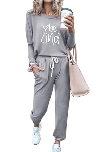PRETTYGARDEN Women's Crewneck Pullover & High Waisted Pants Set