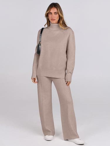 ANRABESS Women's 2-Piece Fall Lounge Sweater Set