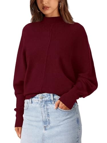 PRETTYGARDEN Fall 2024 Oversized Mock Neck Sweaters for Women