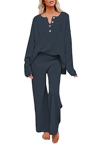 Viottiset Women's Sweater and Wide Leg Pants Loungewear Set