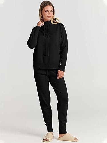 ANRABESS Women 2-Piece Cozy Turtleneck Sweater Set Pants 2024 Fall