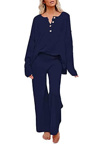 Viottiset Women's Sweater and Wide Leg Pants Loungewear Set