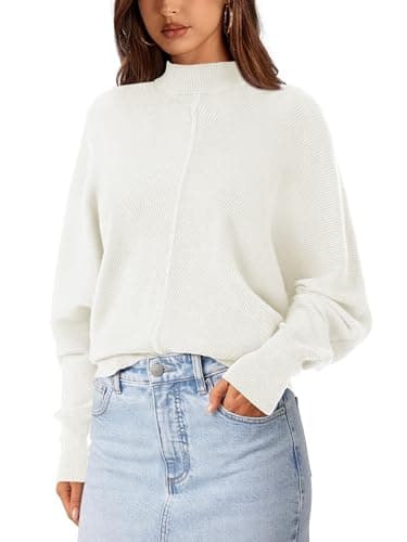 PRETTYGARDEN Fall 2024 Oversized Mock Neck Sweaters for Women