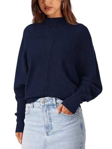 PRETTYGARDEN Fall 2024 Oversized Mock Neck Sweaters for Women
