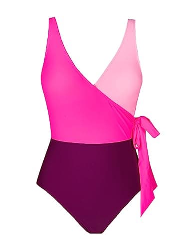 CUPSHE Women's Wrap Color Block One Piece Swimsuit